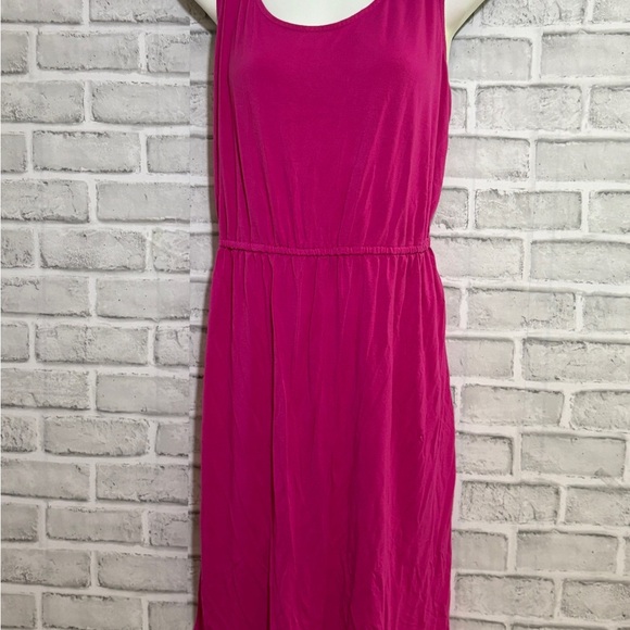 Old Navy Vibrant Pink Midi Dress, size XL - Picture 1 of 6
